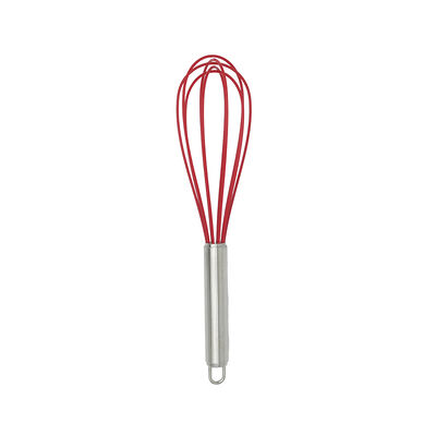 5 Wire Whisk Silicone Red 304 Stainless Steel Food Grade
